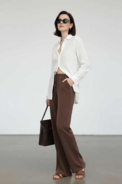 Vireo Club Women's Elastic Waist 100% Viscose Woven Pants