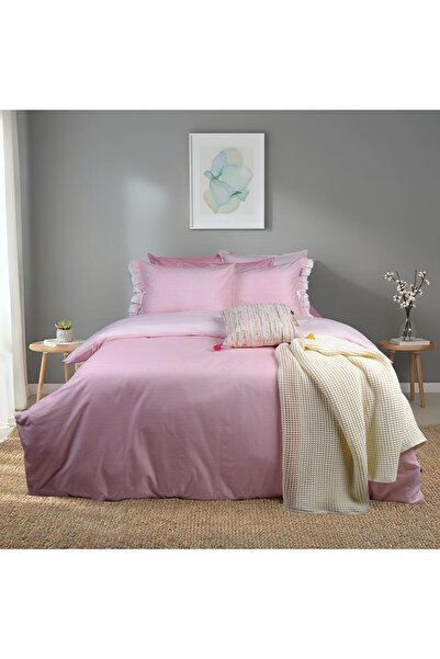 Sarev إفتيليا بينك مزدوج 100% قطن طقم غطاء لحاف