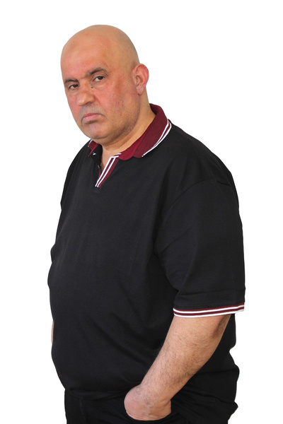 Ramon Miele Men's Plus Size Open Front Polo Collar T-Shirt