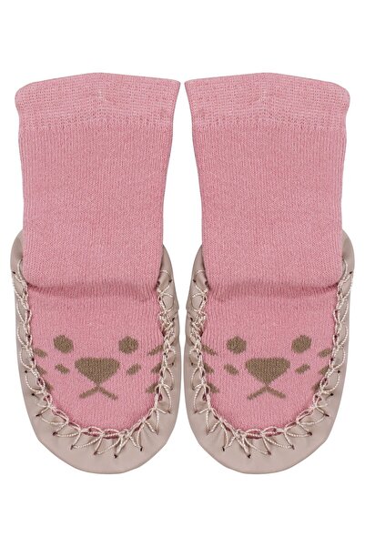 bebegen جوارب للأطفال البنات باللون الوردي والبني منقوش