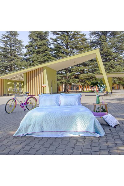 Sarev Almira-Z Mint Double 100% Cotton Pique Bedspread Set