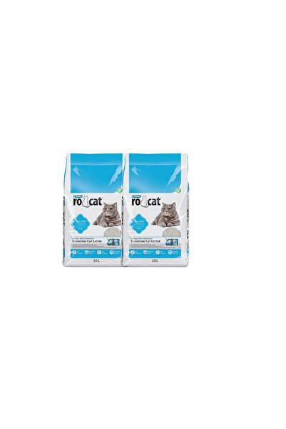 Rocat Parfümsüz Beyaz Bentonit Kedi Kumu (2X10 L)