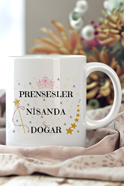 qoeuyl boutique Taçlı Prensesler Nisanda Doğar Baskılı Nisan Ayına Özel Doğum...