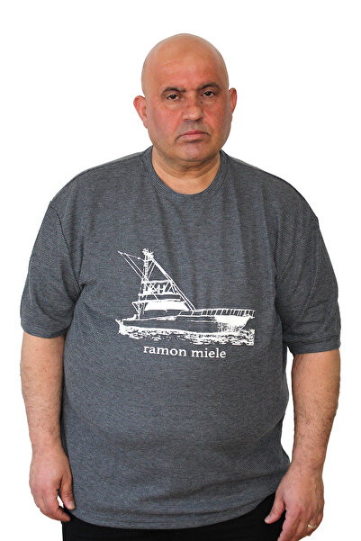 Ramon Miele Men's Plus Size Waffle Fabric T-Shirt