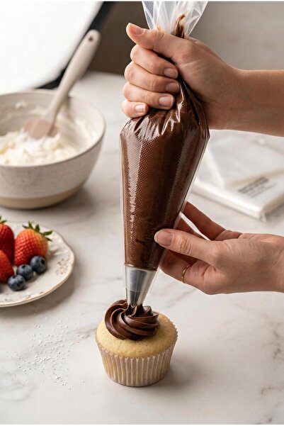 EWs مجموعة من 50 كيس كريمة شفاف للاستخدام مرة واحدة