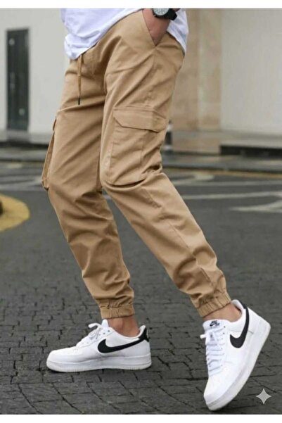 LEFNY COLLECTİON Erkek Antrasit Kaliteli Pamuklu Esnek Kargo Cepli Ve Beli La...