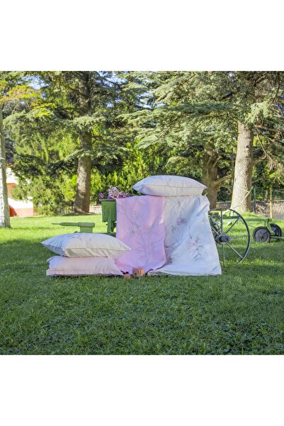 Sarev Eva Meloni Pink Single 100% Cotton Duvet Cover Set and Piqué Set