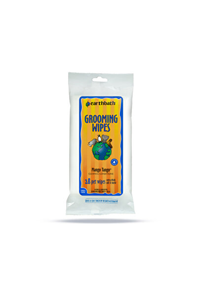 Earthbath Mango Tango Pet Grooming Wipes - 28 Count