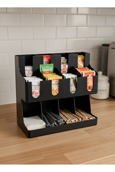 TrentonGCC منظم للقهوة والشاي مع عدة أقسام - منظم لمحطة المشروبات على سطح الط...