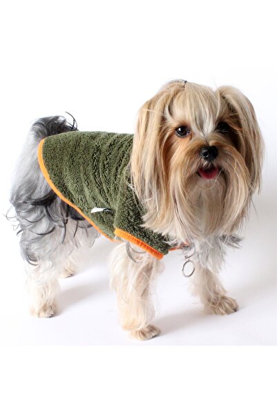 Welsoft Ponponlu Pet Ceket Kapşonlu Yeşil Köpek Kedi Kıyafeti