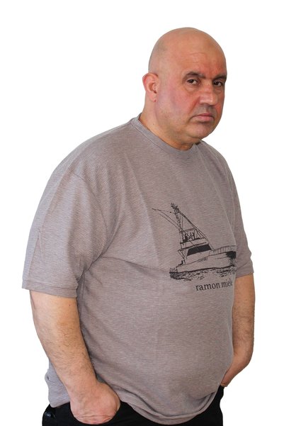Ramon Miele Men's Plus Size Waffle Fabric T-Shirt