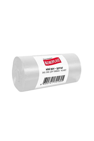 Koroplast Eko.Endüstriyel Mini Boy Çöp Poşet Şeffaf 48 X 38 Cm 40'lı Kolide 5...