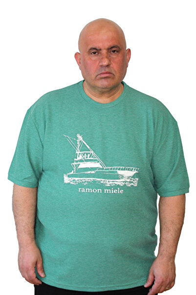 Ramon Miele Men's Plus Size Waffle Fabric T-Shirt