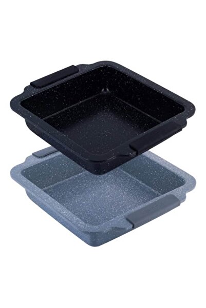 Kamille Baking tray 30x27x6 cm, marble, gray