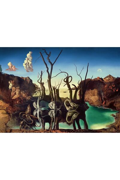 RAVENSBURGER 1000 Parça Art Collection Swans Reflecting Elephants Puzzle