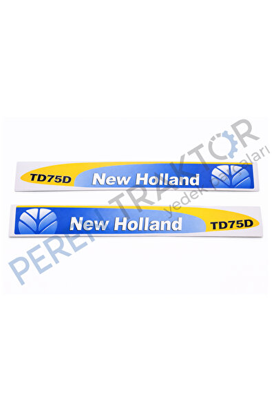 PEREN TRAKTÖR New Holland TD75D Yan Yazı Takımı Kaporta Etiketi Sağ - Sol Kap...