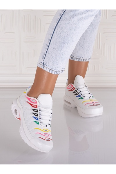 Botinelli Sneakerși Nikona pentru femei, din material textil, albi, mărimea 38