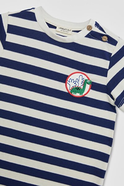NBT BSC BG Store Erkek Bebek Çizgili Tulum