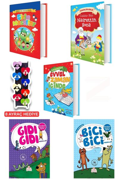 Nesil Çocuk Yayınları Evval Zaman İçinde-Gıdı Gıdı Masallar-5'li Set-8'li Öze...
