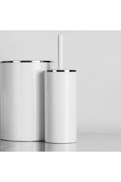 Ansan ANS E34-01 Lenox Beyaz Plastik Tuvalet Fırçası 10,5 x 33 cm