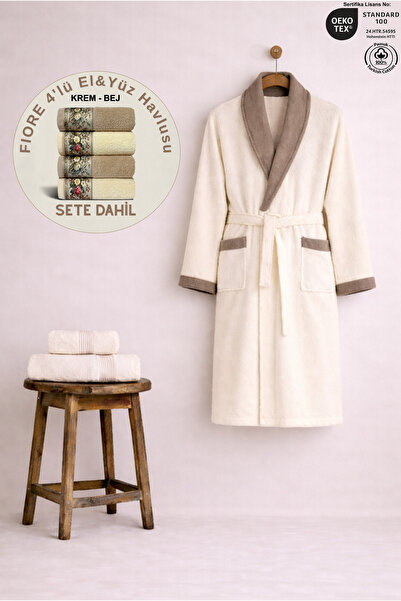 Ellaline Комплект із 3 жіночих контрастних халатів, 100% бавовна + комплект і...