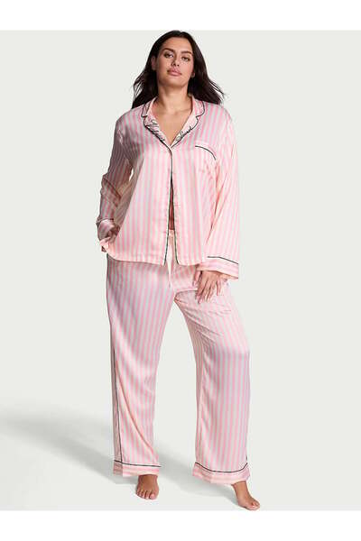 Victoria's Secret Glazed Saten Uzun Pijama Takımı