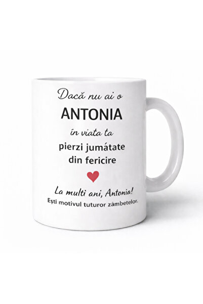 OEM Cana personalizata cu numele Antonia, cadou aniversare sau zi de nume pen...