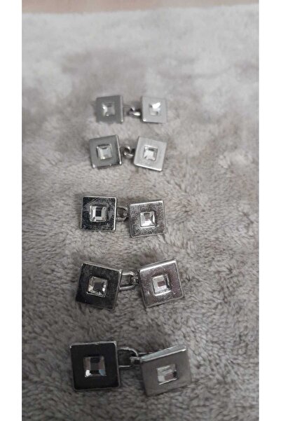 ILCARE Metal Stone Button with Chain in the Middle Button 15 Size 10 mm 10 Pi...