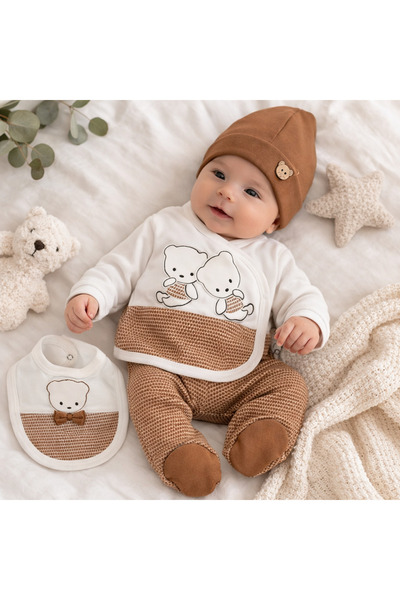 Bebelul Set nou-născut 5 piese, model Ursuleț MARO