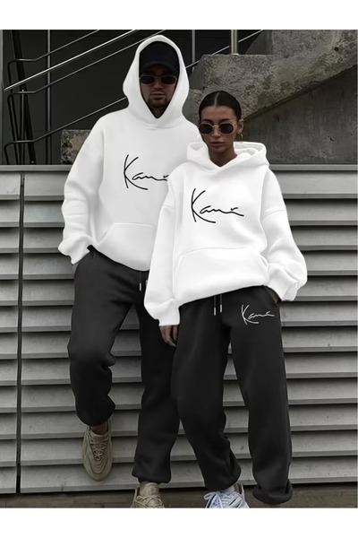 ZAVIXO -Unisex Thick 3 Thread O Oversized Tracksuit Set – Casual Elegance & C...