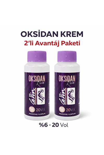 Lavin Oksidan Krem %6 20 Vol Saç Boyası Oksidanı Profesyonel Kuaför Tipi 2'li...
