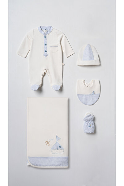 ciccimbaby Baby Newborn Set: 5-Piece Romper Set, Blanket-Piece Bodysuit Set