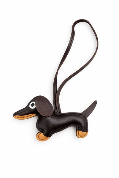 genel tr Cute Dog Figured Charm Leather Bag Charm Premium Design Keychain