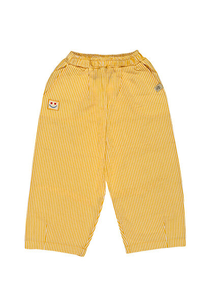 BEETLEBEEZ Çocuk Çizgili Dokuma Pantolon - Sarı