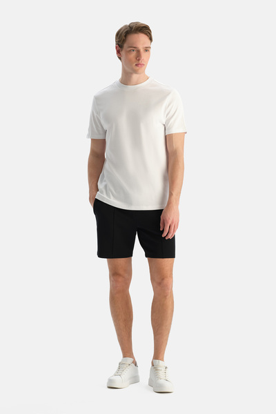 Dagi Μαύρο σορτς με λεπτομέρεια από ραβδώσεις Μοντάλ