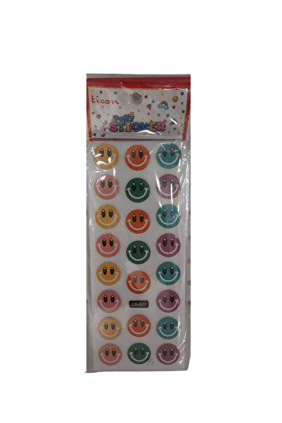 Ticon Puffy Sticker Smiling Face Tps-001/20 (Pack of 20)