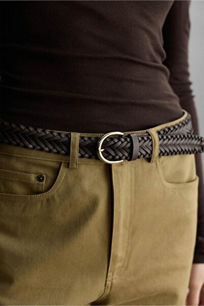 BE BLUE КОРИЧНЕВИЙ В'ЯЗАНИЙ РЕМІНЬ