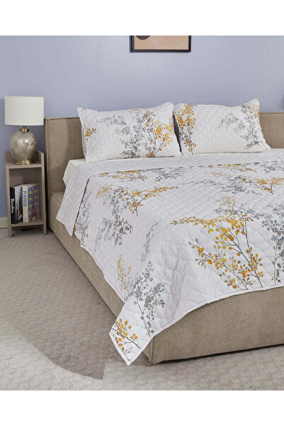 REDTAG طقم عاجي اللون مكون من 3 قطع مطبوع هندسية وزهرية (مقاس مزدوج )