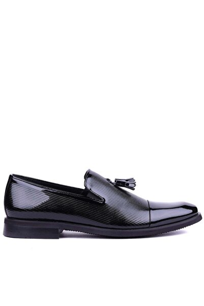 Shoetyle - Genuine Patent Leather Leather Black Color Classic Men's Shoes - 9...