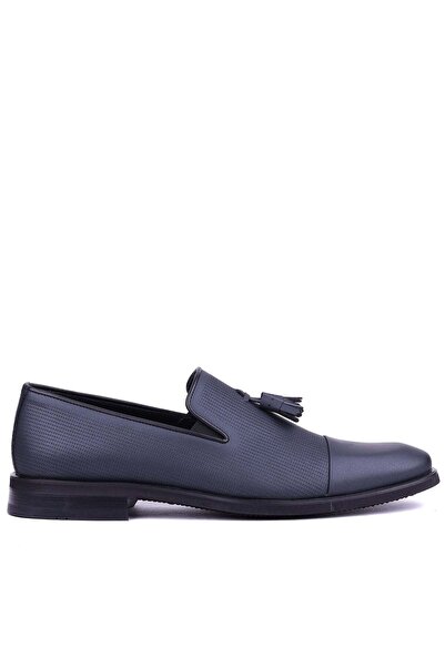 Shoetyle - جلد أصلي حذاء كلاسيكي للرجال باللون الأسود غير اللامع - 900-4702
