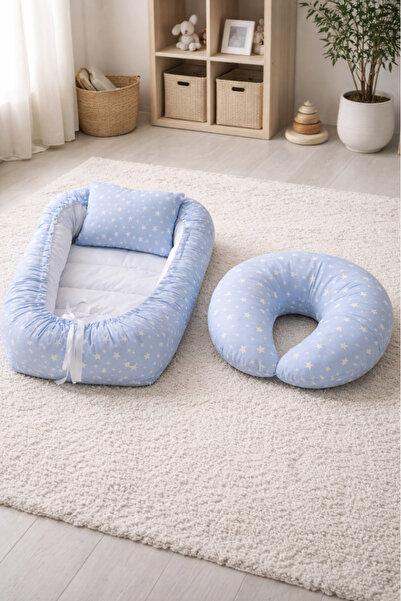 BebeK on For Babynest Blue Star Set |   Breastfeeding Pillow with