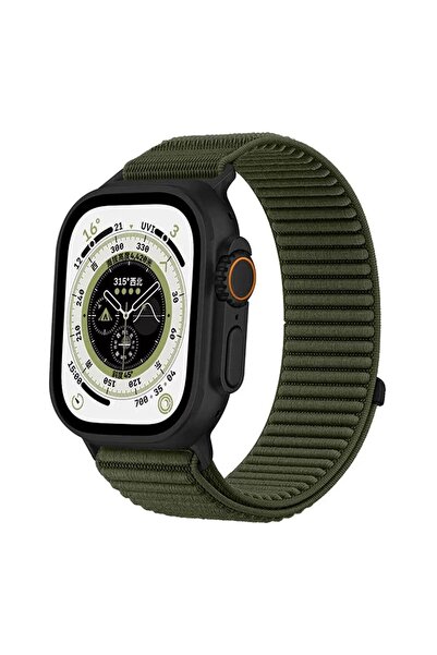 SilverCars I Watch 44/45/46/49 mm Uyumlu PRO Cırt Cırtlı Spor Loop Saat Kordonu