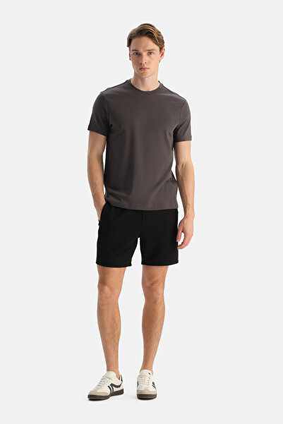 Dagi Μαύρο σορτς με λεπτομέρεια με φερμουάρ Μοντάλ σε ανάμεικτη σύνθεση