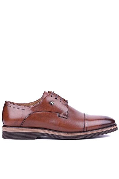 Fosco - جلد أصلي حذاء كلاسيكي للرجال بلون أسمر - 3103