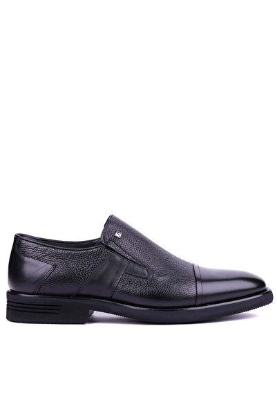 Fosco - جلد أصلي حذاء رجالي كاجوال باللون الأسود - 3257