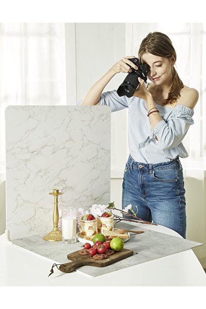 BPA ® 2 PCS Photo Backdrop for Flat Lay, Food Photography Background 24x24 In...