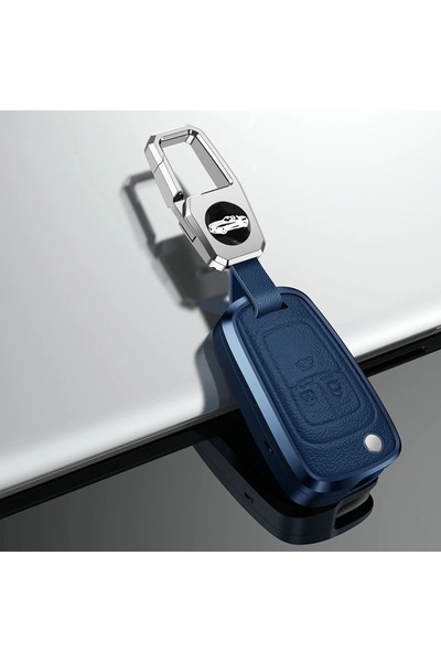 Opel Aluminum Key Case with Leather for Astra Corsa Mokka Buick Chevrolet