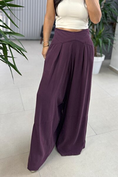 Suziş Pantaloni Harem cu talie elastică și picior larg CR2013