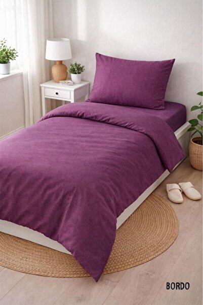 Çeyiz Diyarı Boje Soft Jednokrevetno Set posteljine Bordo Crvena
