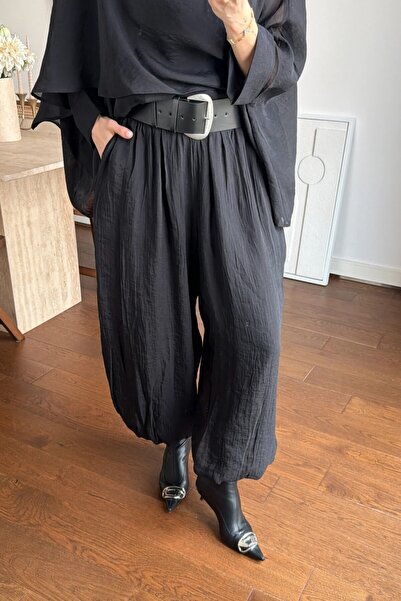 Suziş Wrinkled Fabric Elastic Shalwar Model Pants 51253